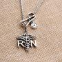 KUIYAI Stethoscope Nurse Hat Lariat Y Necklace with RN Syringe Charms for Nurse Doctor