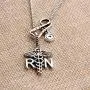 KUIYAI Stethoscope Nurse Hat Lariat Y Necklace with RN Syringe Charms for Nurse Doctor