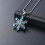 memorial jewelry Cremation Urn Jewelry Necklace cremation Jewelry for Ashes Gift for Ashes Keepsake Snowflake Shape Pendant