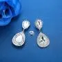 mecresh Clear/Gold Teardrop Austrian Crystal Bridal Dangle Earring mecresh Clear/Gold Teardrop Austrian Crystal Bridal Dangle Earring