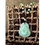 Laughing Buddha Light Apple White Green Jade Stabilized Turquoise Pendant 26'' Necklace Bead Carved Long Large Boho Chain Genuine Certified Grade A Jadeite Hand Crafted, Jade Medallion