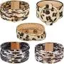Hicarer 5 Pieces Leopard Tube Bracelet Multilayer Leather Cuff Bracelet Boho Leopard Wrap Bracelet Hicarer 5 Pieces Leopard Tube Bracelet Multilayer Leather Cuff Bracelet Boho Leopard Wrap Bracelet