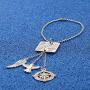 WUSUANED Traveller Keychain Gift May Angels Fly with You Wherever You Roam Bring You Back Safely to Family and Home