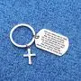 WUSUANED Christian Keychain May You Always Feel As Close to Jesus As You Do Today Cross Charm Keychain Religious Jewelry Christening Baptism Gift WUSUANED Christian Keychain May You Always Feel As Close to Jesus As You Do Today Cross Charm Keychain Religious Jewelry Christening Baptism Gift