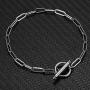 WangGao Stainless Steel OT Buckle Paperclip Link Chain Bracelet for Women Girls Popular Minimalist Jewelry