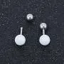 Gorgeous Fire Opal Ball Stud Earring Stainless Steel Helix Conch Cartilage Earring for Girl Women Gorgeous Fire Opal Ball Stud Earring Stainless Steel Helix Conch Cartilage Earring for Girl Women