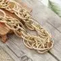 Hanpabum Gold Plated Chunky Rope Chain Necklace and Large Hollow Casting Triangle Bamboo Hoop Earrings Set for Men Women Costume Jewelry Punk Hip Hop Rapper Style Hanpabum Gold Plated Chunky Rope Chain Necklace and Large Hollow Casting Triangle Bamboo Hoop Earrings Set for Men Women Costume Jewelry Punk Hip Hop Rapper Style