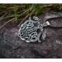 HAQUIL Dragon Necklace - Metal Alloy, Viking Double Dragon Pendant - PU Leather Cord, 19.7''