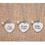 O.RIYA 3 Best Friend Necklace, Sister Gifts Necklac Keychain Jewelry,Bridesmaid Jewelry, Big Middle Little Sister Necklace Set,Three Best Friends, Personalise Necklaces