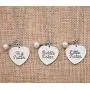 O.RIYA 3 Best Friend Necklace, Sister Gifts Necklac Keychain Jewelry,Bridesmaid Jewelry, Big Middle Little Sister Necklace Set,Three Best Friends, Personalise Necklaces