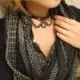 Flongo Womens Mens Fashion Punk Alloy Cool Gothic Heart-Shape Lock Link Leather Collar Choker Necklace