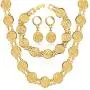 U7 Muslim Jewelry Set for Women|Platinum or 18K Gold Plated Allah Necklace Chain Link Bracelet Earrings Sets, Coin/Heart/Square Style. U7 Muslim Jewelry Set for Women|Platinum or 18K Gold Plated Allah Necklace Chain Link Bracelet Earrings Sets, Coin/Heart/Square Style.