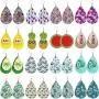 12-16 Pairs Leather Earrings for Women Double layerd Leather Dangle Earrings Feather Teardrop Lightweight Faux Leather Feather Earrings Flower Leather Earrings… 12-16 Pairs Leather Earrings for Women Double layerd Leather Dangle Earrings Feather Teardrop Lightweight Faux Leather Feather Earrings Flower Leather Earrings…