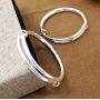 Fashion Women Jewelry Solid Imitation Sterling Bangle Bracelet Gift，Adjustable Bracelet(Silver)