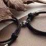 Noni Couple Magnetic Bracelet Mutual Attraction Braided Charm Pendants Bracelet Couple Adjustable Bracelets Jewelry Gifts for Women Men Couple Best Friend.
