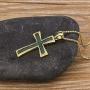 OUCHUANG 14K Gold Plated Cross Inlay Pendant Necklace for Women | Cross Pendant | Fashion Jewelry Gifts