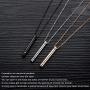 3PCS Cremation Jewelry Crystals Stainless Steel Black Silver Gold Tone Bar Urn Pendant Memorial Ashes Keepsake Exquisite Necklace