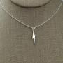 Olbye Thunder Necklace Lightning Bolt Necklace Minimalist Choker for Women and Girls Jewelry Gifts Lightning Charm (Silver)