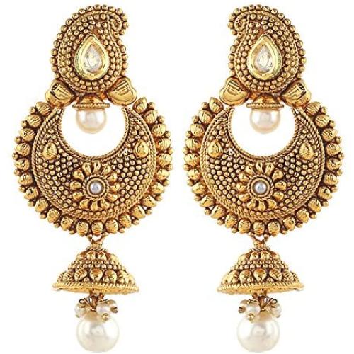 Royal Bling Bollywood Style Party Wear Traditional Indian Jewelry Jhumki Jhumka Earrings for Women