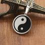 JSEA Stainless Steel Yin Yang Puzzle Piece Pendant Necklace for Women Men