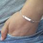 MyNameNecklace Womens Personalized Signature ID Bracelet with Heart - Sterling Silver with Engraving Custom Engraved Jewelry for Her