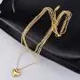 ARZASGO Dainty Heart Necklace, 18K Gold Plated Heart Choker Adjustable Length Necklace Pendant Jewelry Gift for Women Girls ARZASGO Dainty Heart Necklace, 18K Gold Plated Heart Choker Adjustable Length Necklace Pendant Jewelry Gift for Women Girls