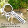 BAUNA Wolf Keychain Inspirational Gifts Throw Me to The Wolves and I Will Return Leading The Pack Motivational Keychain for Graduate Wolf Lover