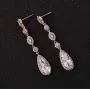 SWEETV Long Pear-Shaped Wedding Birdal Earrings for Brides, Bridesmaids, Crystal Chandelier Dangle Drop Earrings for Women Prom SWEETV Long Pear-Shaped Wedding Birdal Earrings for Brides, Bridesmaids, Crystal Chandelier Dangle Drop Earrings for Women Prom
