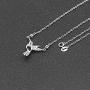 Ginger Lyne Collection Hummingbird Sterling Silver Blue CZ Adjustable Chain Bracelet