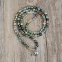 oasymala 108 Mala Quartz Beads Tiny Elephant Lucky Charm Wrap Bracelet Necklace Self Discovery Yoga Inspirational Jewelry