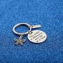 WUSUANED Thank You Gift Make A Difference One Life at A Time Starfish Keychain Sea Star Jewelry for Social Worker Nurse Volunteer