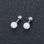 Gorgeous Fire Opal Ball Stud Earring Stainless Steel Helix Conch Cartilage Earring for Girl Women