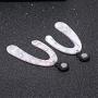 Fashion Horseshoe Acrylic Dangle Earrings Statement Acetic Acid Long Drop Earrings For Women Trendy Pendientes Jewelry