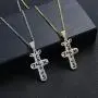 LKV Cactus Jack Cross Pendant Gold Plated Brass Necklace Iced Out Cubic Zircon Hip Hop Jewelry LKV Cactus Jack Cross Pendant Gold Plated Brass Necklace Iced Out Cubic Zircon Hip Hop Jewelry
