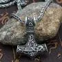 GuoShuang Odin Thors Mjolnir Pendant Viking Necklaces Pendants Jewelry Scandinavian Clear Details Silver Chain GuoShuang Odin Thors Mjolnir Pendant Viking Necklaces Pendants Jewelry Scandinavian Clear Details Silver Chain