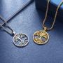 Beautlace Tree of Life Necklace Silver/18K Gold/Black Gun Plated Family Trees Pendant Charm Jewelry Gifts for Men/Women Girls