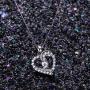 Women 925 Sterling Silver heart necklace - Billie Bijoux “You Are the Only One” Love Platinum Plated CZ Diamond pendant Necklace Gift for Women Girls Valentines Day Mothers Day