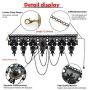 ETERNITY J. Elegant Vintage Princess Black Lace Gothic Statement Necklace Bracelet Victorian Lolita Choker Pendant Vampire Chain