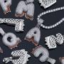 HECHUANG Initial Letter Necklace Simulated Diamond Iced Out Bling Letter Initial Pendant Hip Hop Necklace