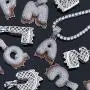 HECHUANG Initial Letter Necklace Simulated Diamond Iced Out Bling Letter Initial Pendant Hip Hop Necklace