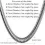 U7 Herringbone Chain Stainless Steel Flat Link Hypoallergenic Snake Chain Necklace 18-30 Inch, Silver Black Gold Color U7 Herringbone Chain Stainless Steel Flat Link Hypoallergenic Snake Chain Necklace 18-30 Inch, Silver Black Gold Color