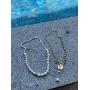 Lem Trend Gold Layered Necklace 14K Gold Plated Dainty Coin Necklaces Adjustable Multilayer Vintage Choker Jewelry for Women Girls 3Pcs