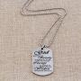 Zuo Bao Meaningful Words Hand Stamped Stainless Steel Dog Tag Pendant Necklace Inspirational Gifts