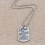 Zuo Bao Meaningful Words Hand Stamped Stainless Steel Dog Tag Pendant Necklace Inspirational Gifts