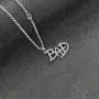 Davitu New Jewelry Michael Jackson English Letter Bad Necklace MJ Bad Logo Pendant for Men and Women Fans XL087 - (Metal Color: Silver) Davitu New Jewelry Michael Jackson English Letter Bad Necklace MJ Bad Logo Pendant for Men and Women Fans XL087 - (Metal Color: Silver)