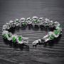 Herinos Women Platinum Plated Cubic Zirconia Tennis Bracelets Wedding Bridal Crystal Bangle