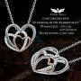 ANGEL NINA Eternal Love 3 Heart Pendant Necklace Sterling Silver with Cubic Zirconia Jewelry for Ladies Valentines Day Birthday Gifts for Wife Girlfriend with Jewelry Box
