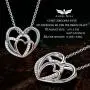 ANGEL NINA Eternal Love 3 Heart Pendant Necklace Sterling Silver with Cubic Zirconia Jewelry for Ladies Valentines Day Birthday Gifts for Wife Girlfriend with Jewelry Box