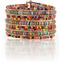 SPUNKYsoul Bohemian Multi-Colored Sequin Gold Cuff Bracelet