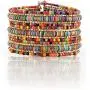 SPUNKYsoul Bohemian Multi-Colored Sequin Gold Cuff Bracelet SPUNKYsoul Bohemian Multi-Colored Sequin Gold Cuff Bracelet